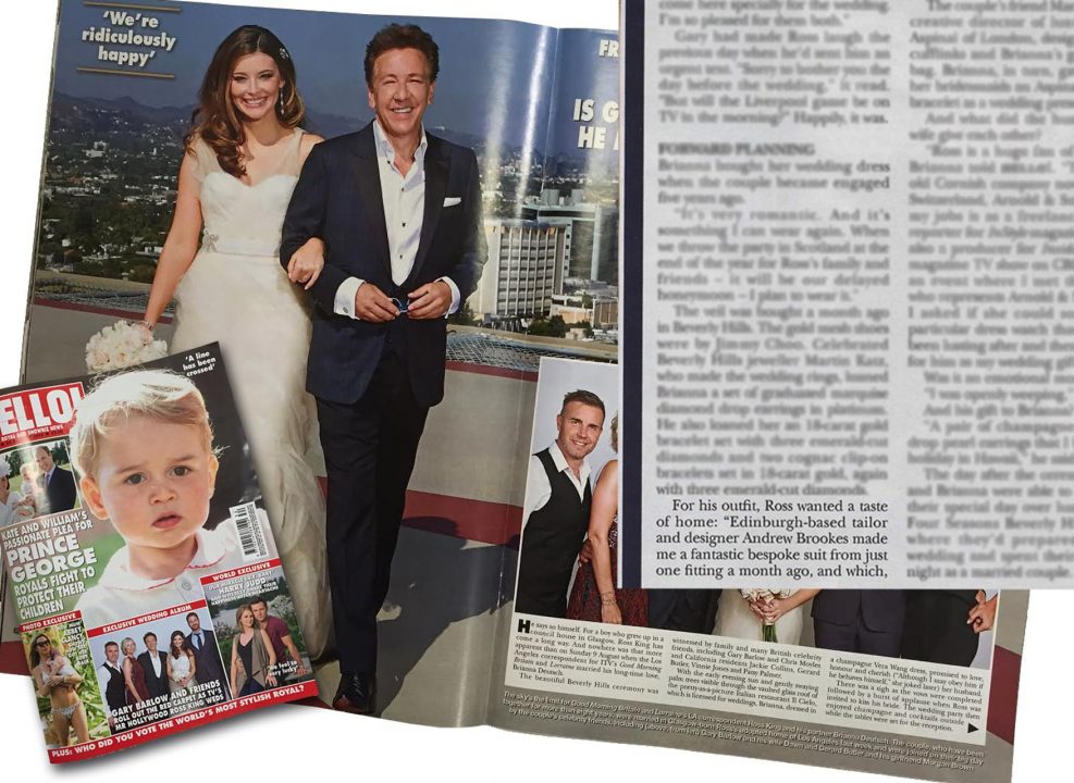 Ross King wedding in the press