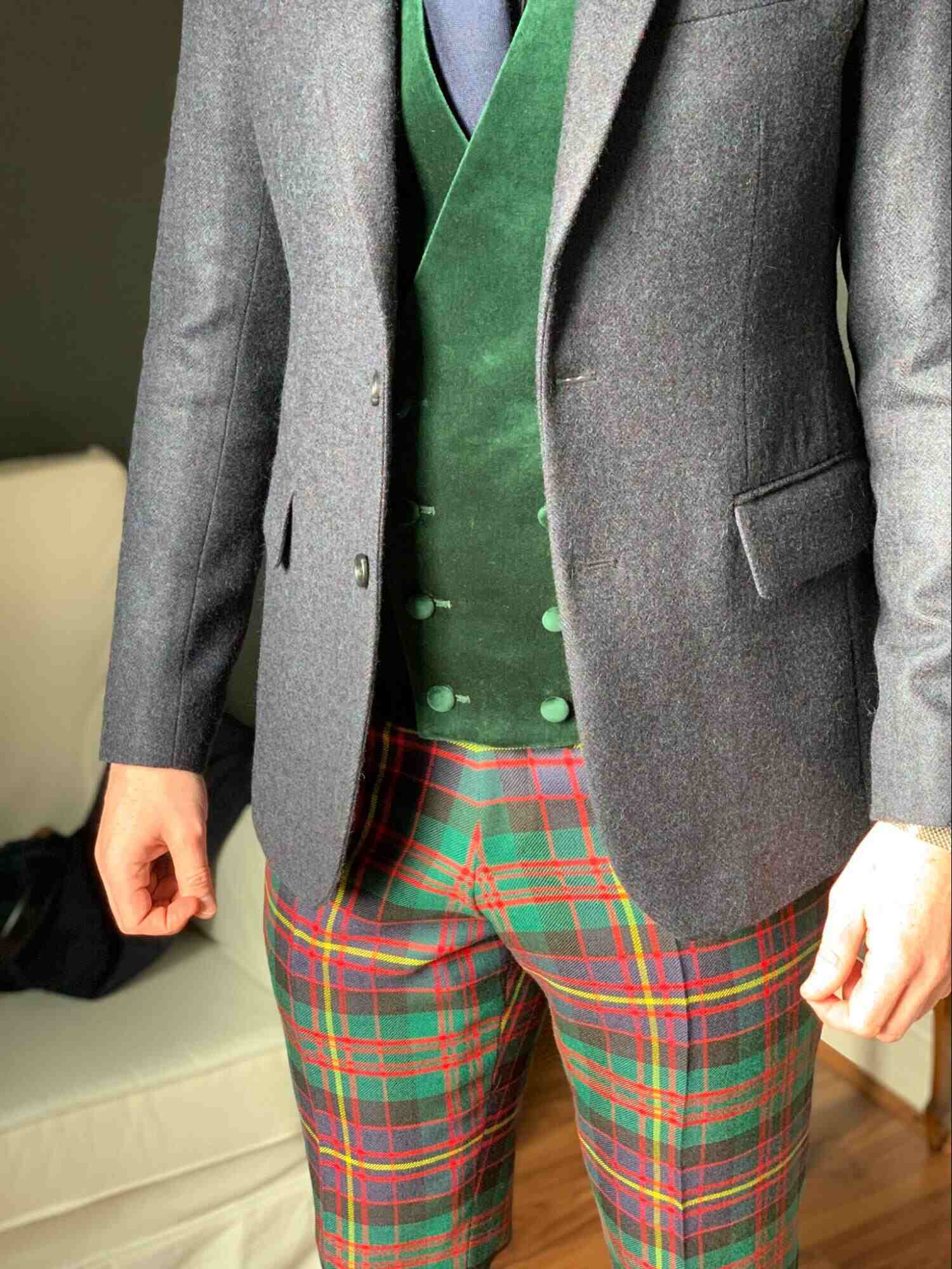 Blackwatch Tartan Tailored Fit Suit Trouser  Suit Direct