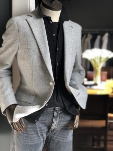 Man wearing a grey suit 